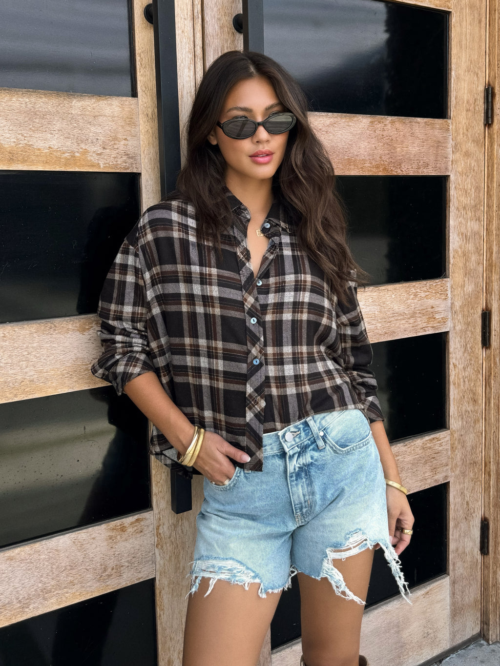 Embers Plaid Button Up - Stitch And Feather