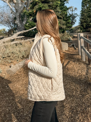 Off Trail Reversible Vest in Camel - Stitch And Feather