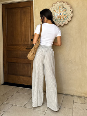 Hampton Stripe Drawstring Pants - Stitch And Feather