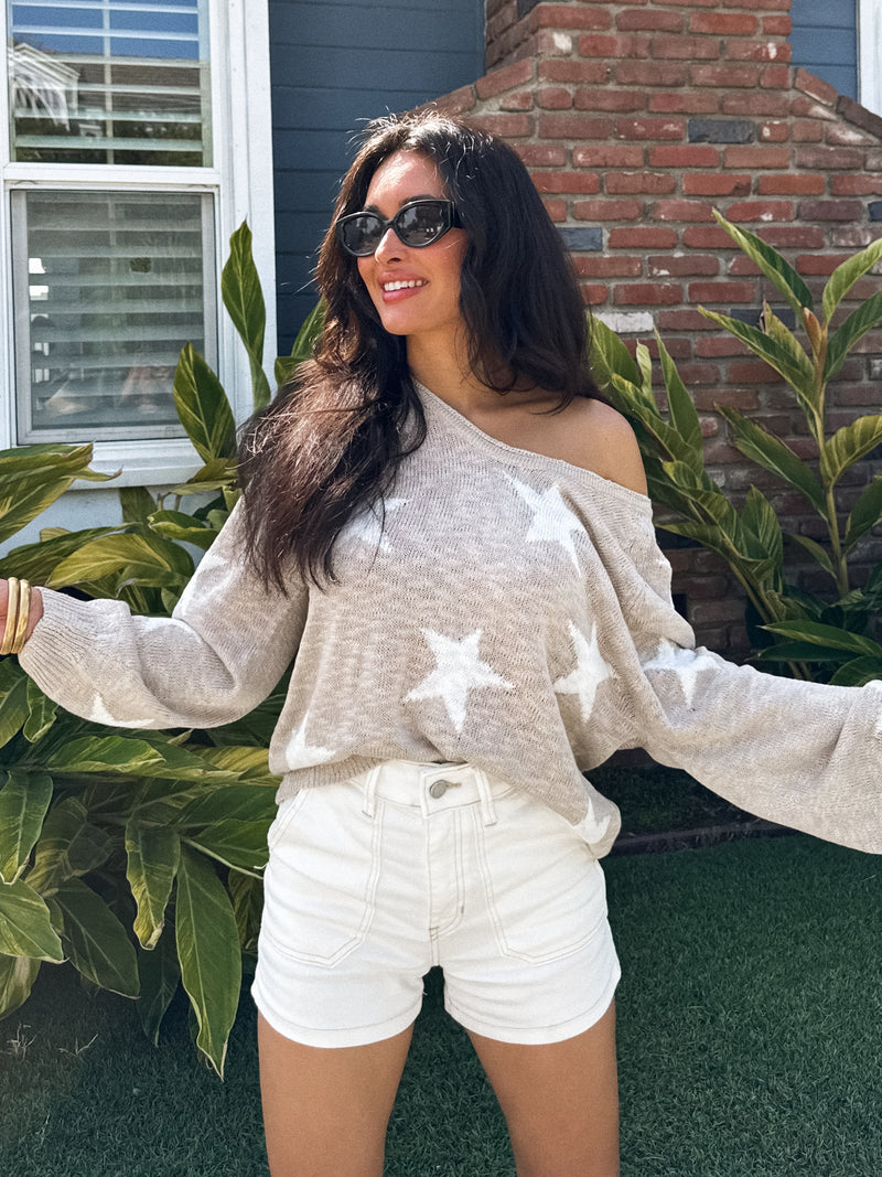 Spangled Knit Sweater - Stitch And Feather