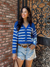 Callie Stripe Button Sweater - Stitch And Feather