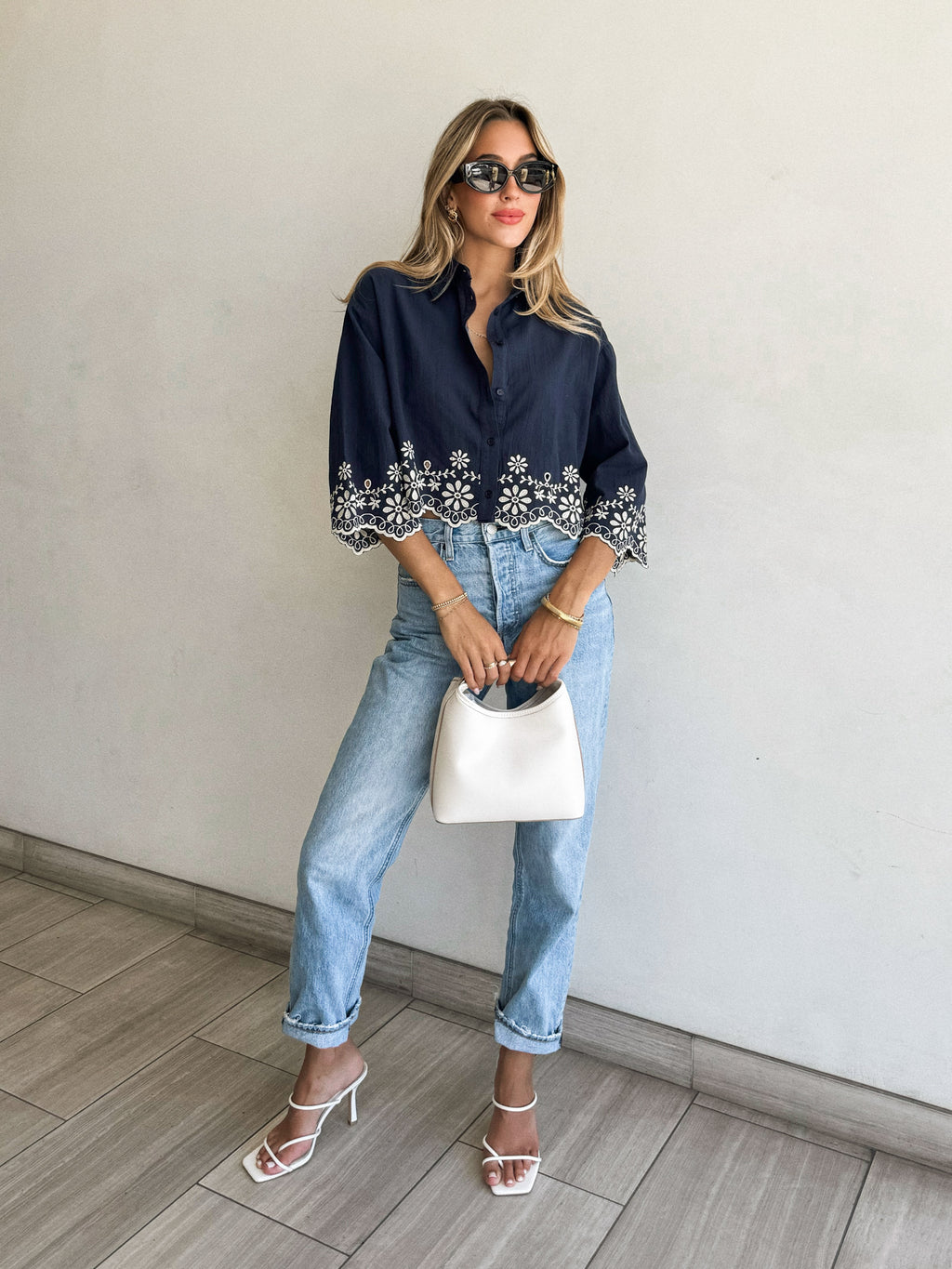 Charlotte Embroidered Blouse - Stitch And Feather