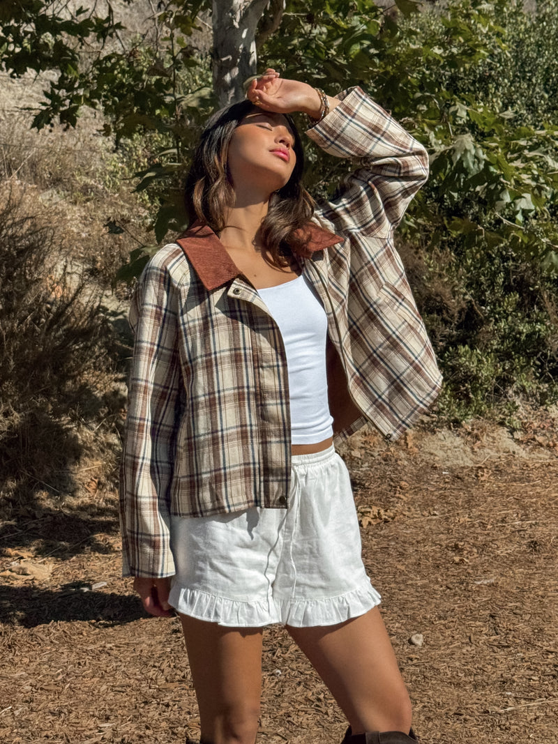 Bryn Plaid Barn Jacket - Stitch And Feather