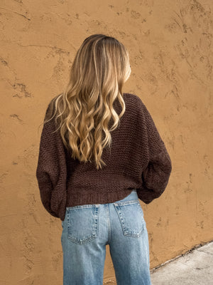 Chicago Cable Knit Sweater in Chestnut