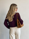 Sugar Plum Ribbed Knit Cardigan