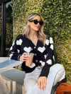 Soulmate Heart Print Sweater in Black - Stitch And Feather