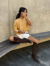 Golden Hour Cable Knit Sweater - Stitch And Feather