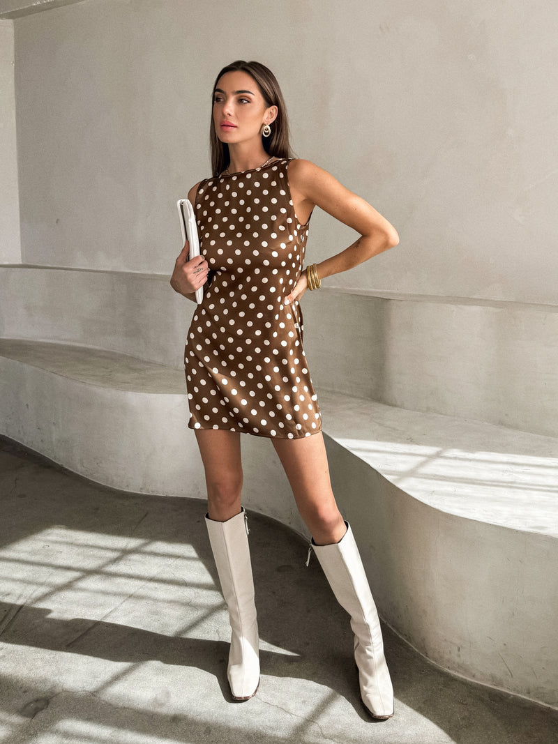 Bernadette Polka Dot Mini Dress