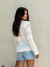 Calliope Lace Knit Sweater - Stitch And Feather
