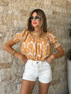 Citrine Floral Blouse - Stitch And Feather