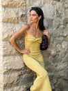 Lemon Drop Halter Dress - Stitch And Feather
