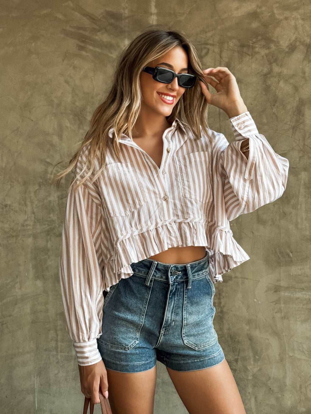 Isla Stripe Button Down - Stitch And Feather