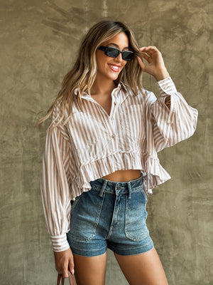 Isla Stripe Button Down - Stitch And Feather