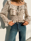 Wild Flower Ruffle Blouse - Stitch And Feather