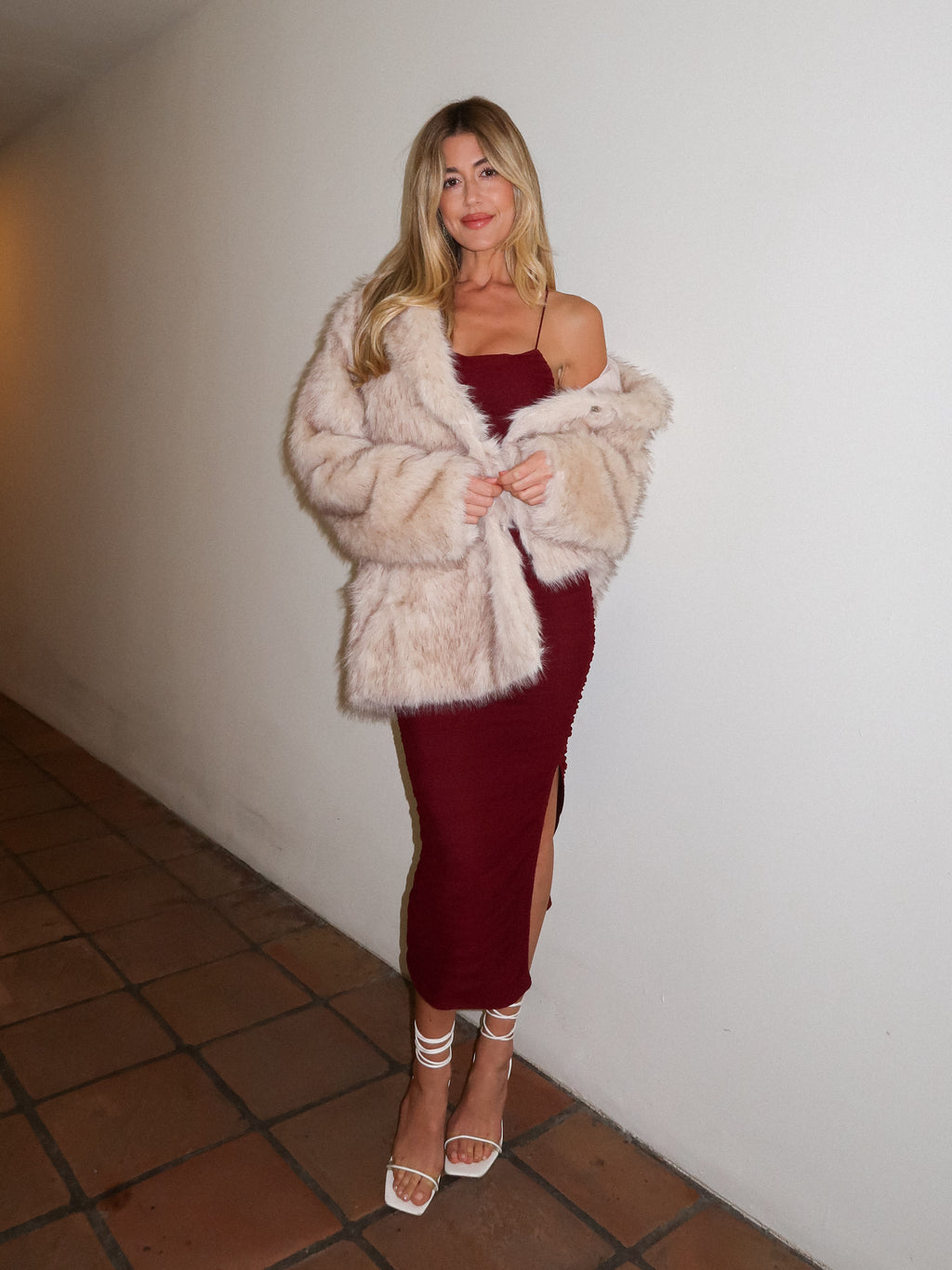 Wine and Dine Ruched Maxi Dress - Stitch And Feather