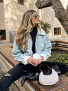 Anastasia Denim Sherpa Jacket - Stitch And Feather