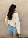 Haisley Patchwork Crochet Sweater - Stitch And Feather