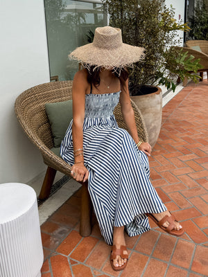 Mediterranean Smocked Maxi Dress - Stitch And Feather