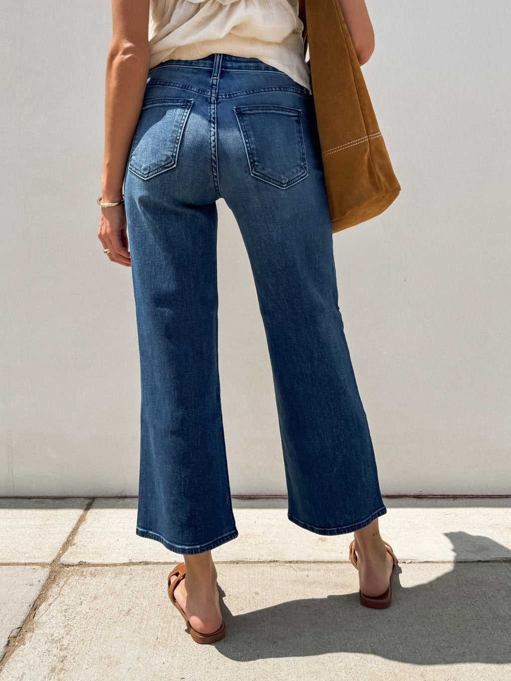 Backstage Wide Leg Jeans in Dark Denim - Stitch And Feather
