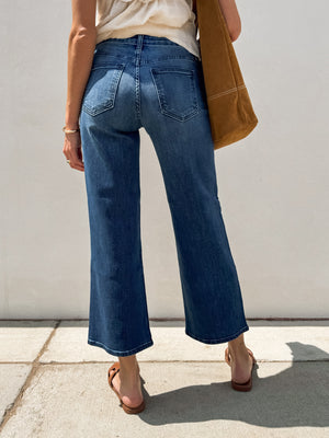Backstage Wide Leg Jeans in Dark Denim - Stitch And Feather