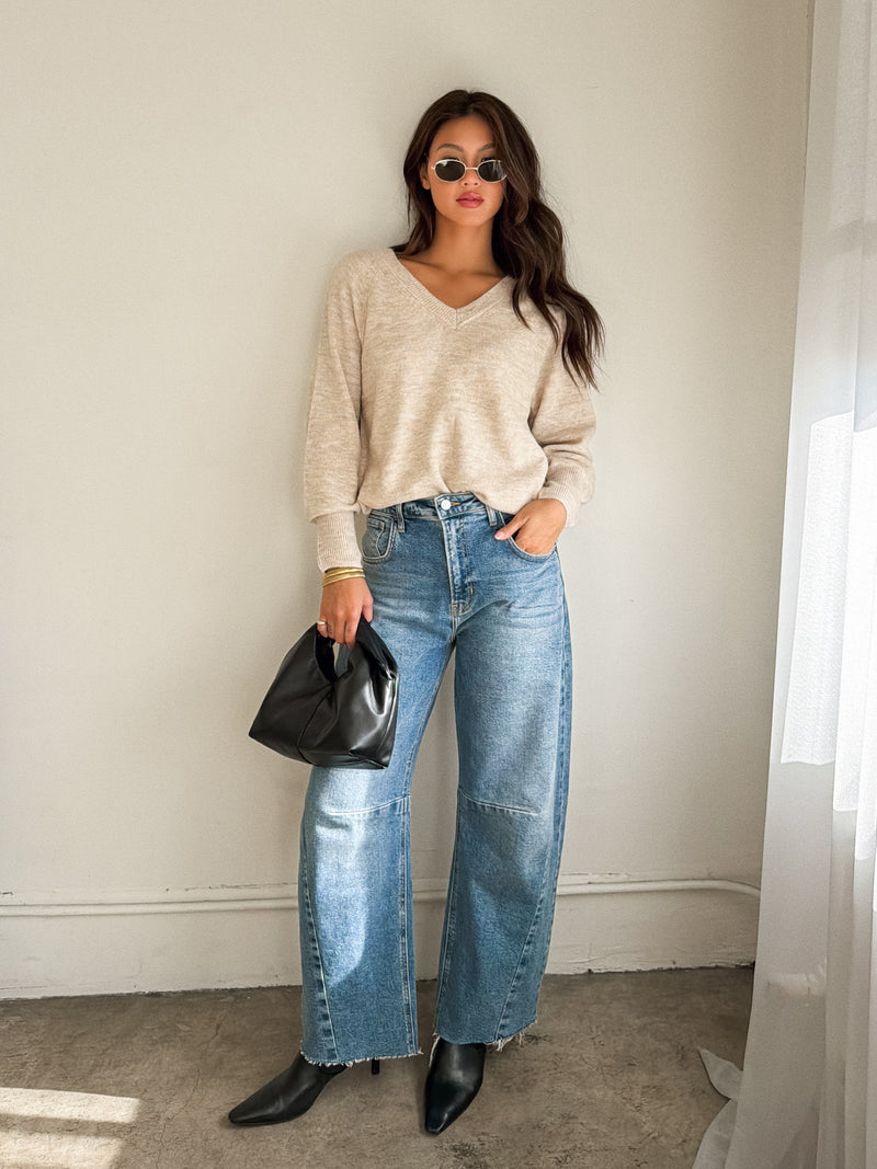 Andi Knit Sweater in Oatmeal