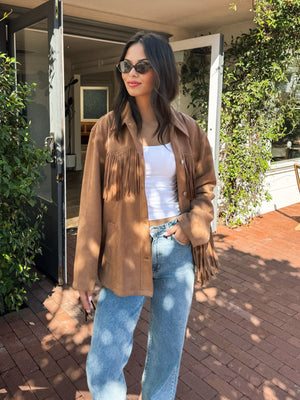 Blaine Fringe Suede Jacket - Stitch And Feather