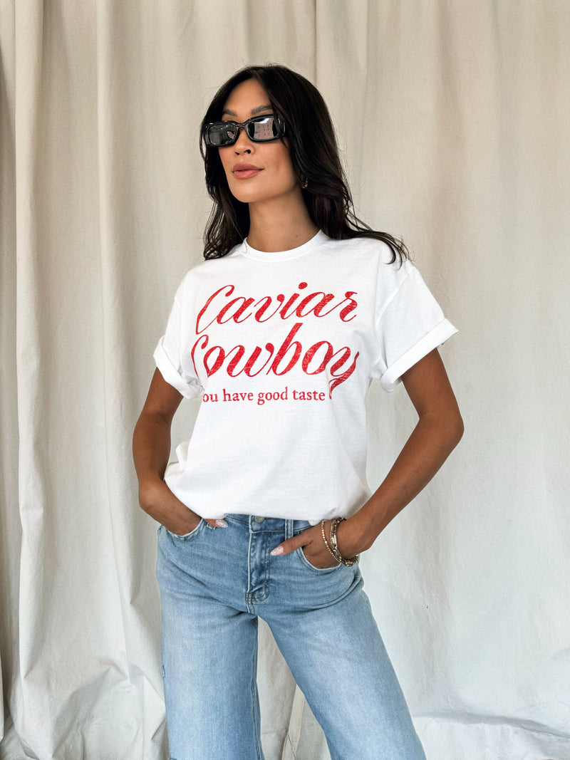 Caviar Cowboy Tee - Stitch And Feather