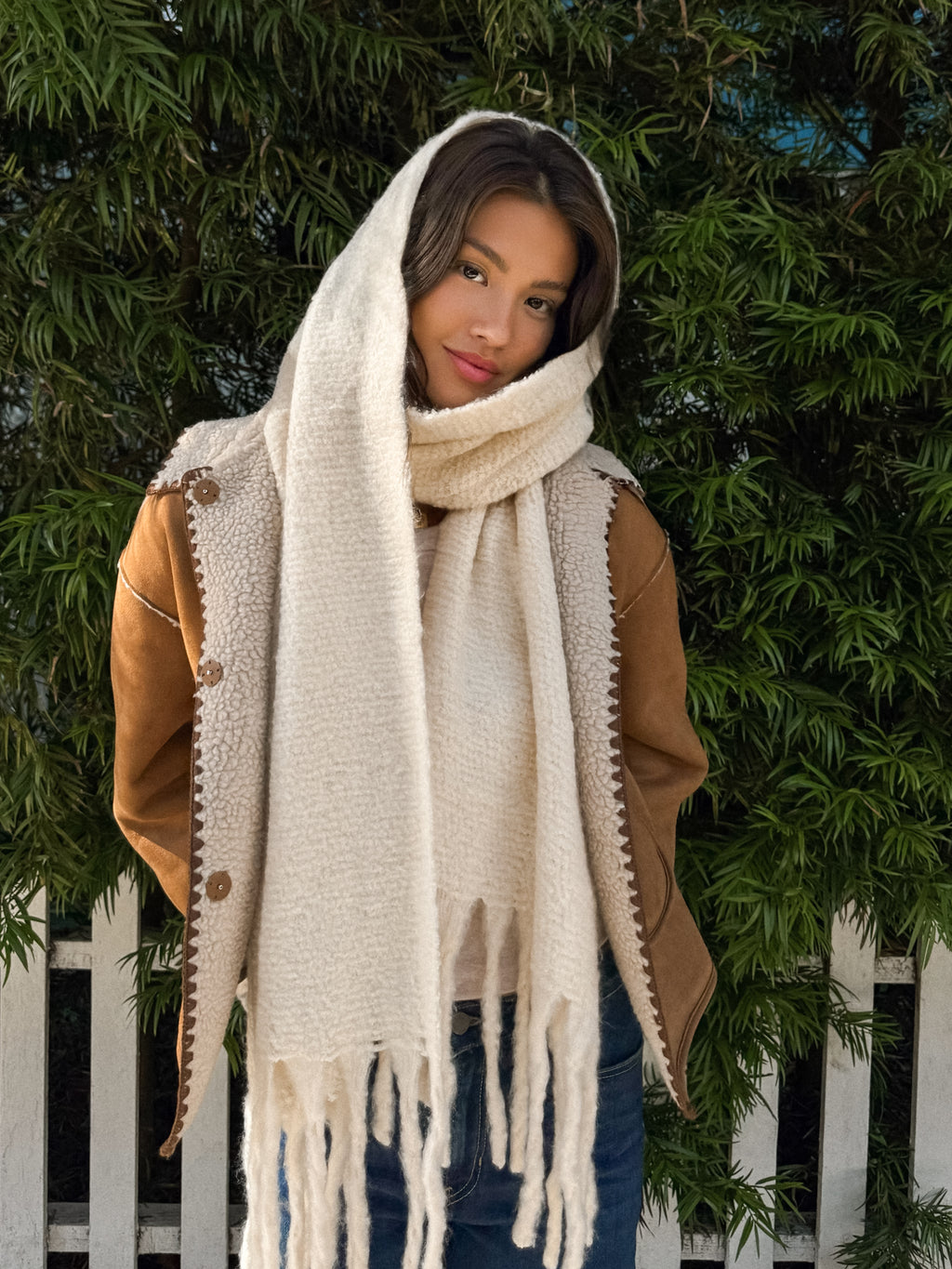 Juno Scarf in Ivory