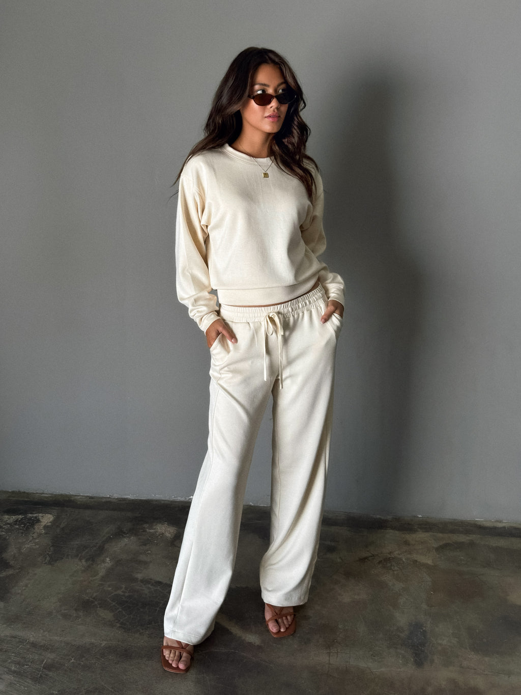 Lena Sweatpants in Cream - Stitch And Feather