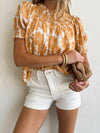 Citrine Floral Blouse - Stitch And Feather