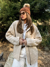 Holland Quilted Zip Up Jacket in Bone - Stitch And Feather