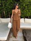 Kismet Wide Leg Linen Pants - Stitch And Feather