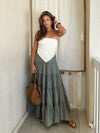Fade Into You Scarf Top in Cream - Stitch And Feather