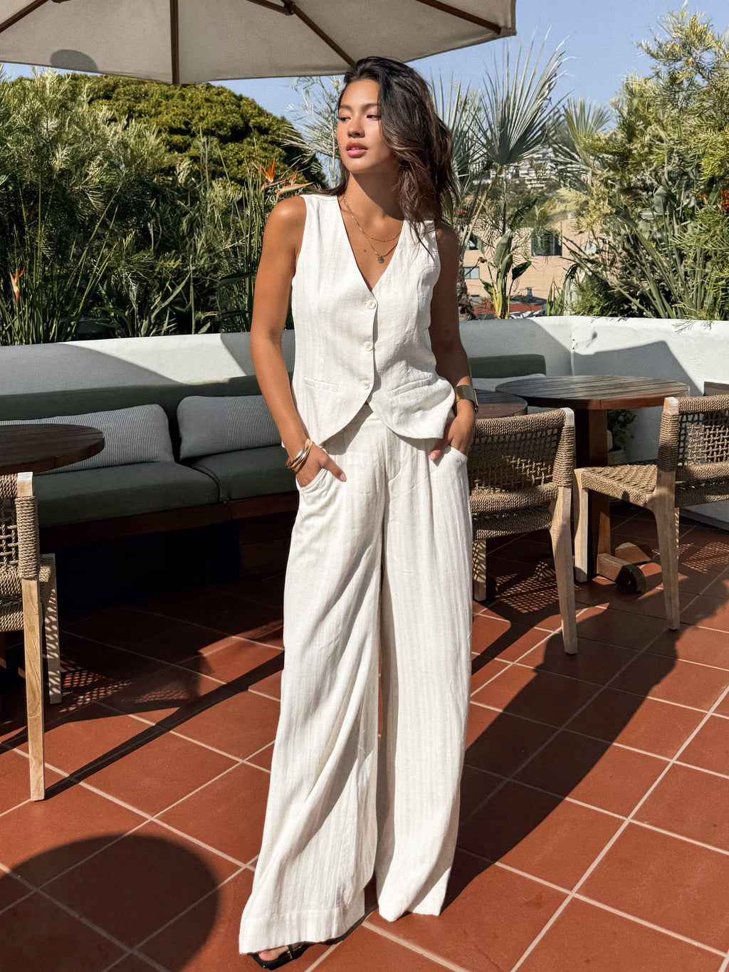 Maeve Stripe Linen Pants - Stitch And Feather