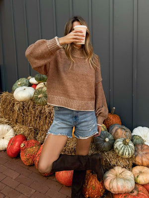 Caramel Crumble Knit Sweater - Stitch And Feather
