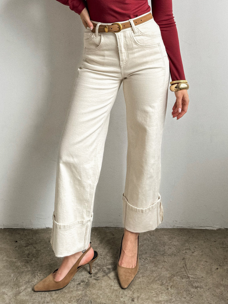 Symphony Cuffed Wide Leg Jeans