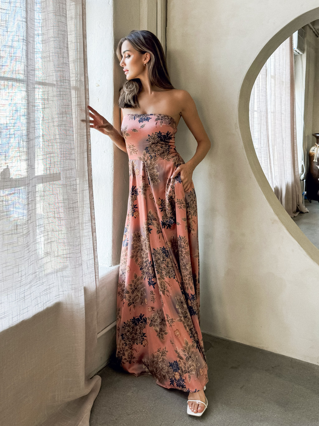 Kyla Floral Strapless Jumpsuit