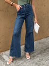Scottie Patch Pocket Wide Leg Jeans in Dark