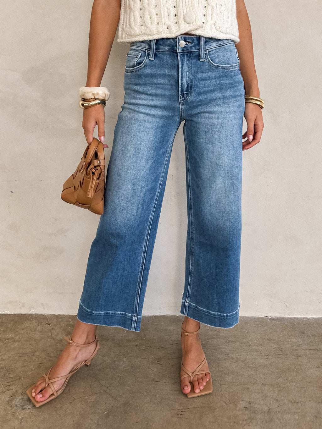 Chelsea Crop Wide Leg Denim