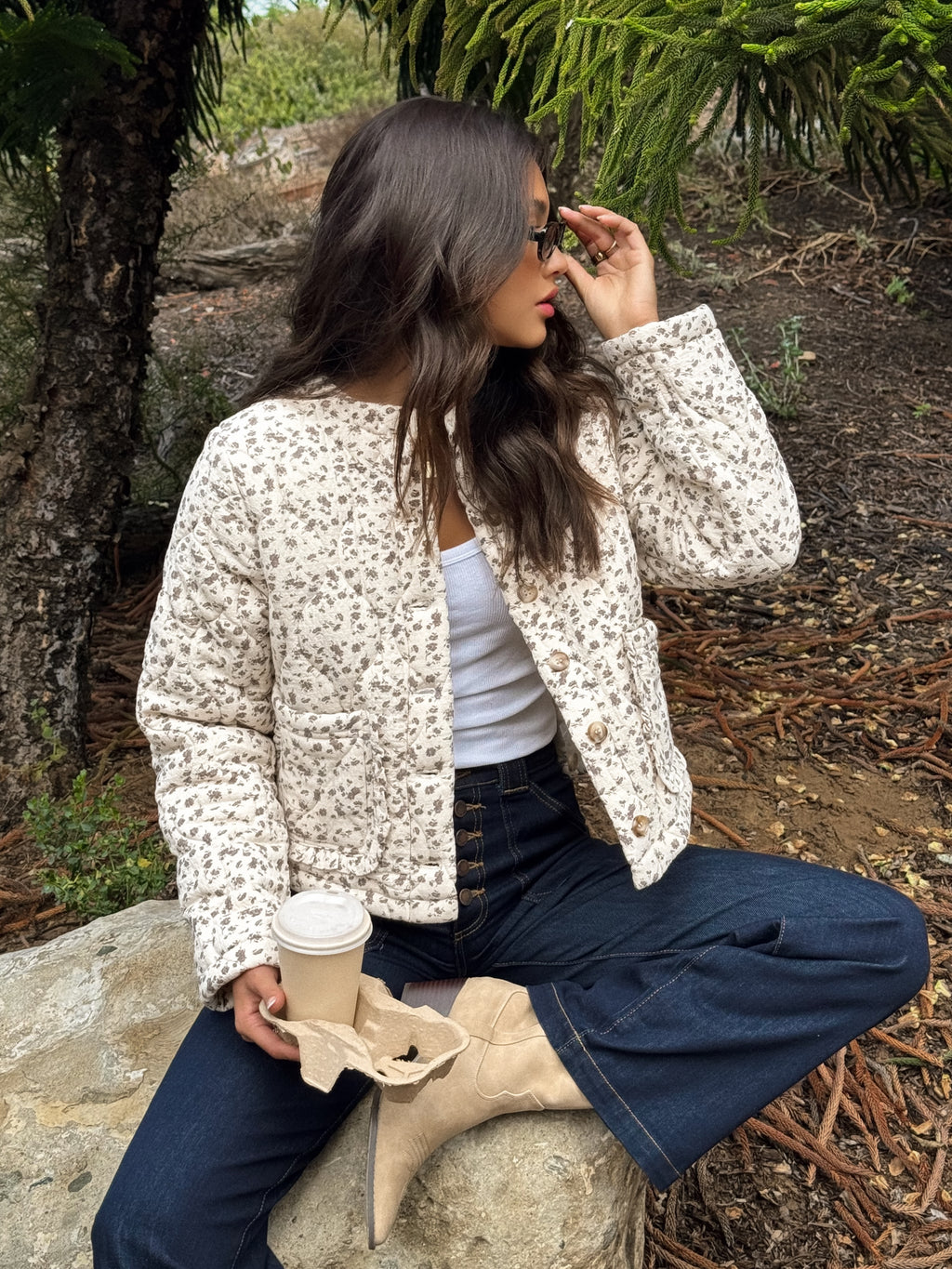 Tabi Floral Quilted Jacket - Stitch And Feather