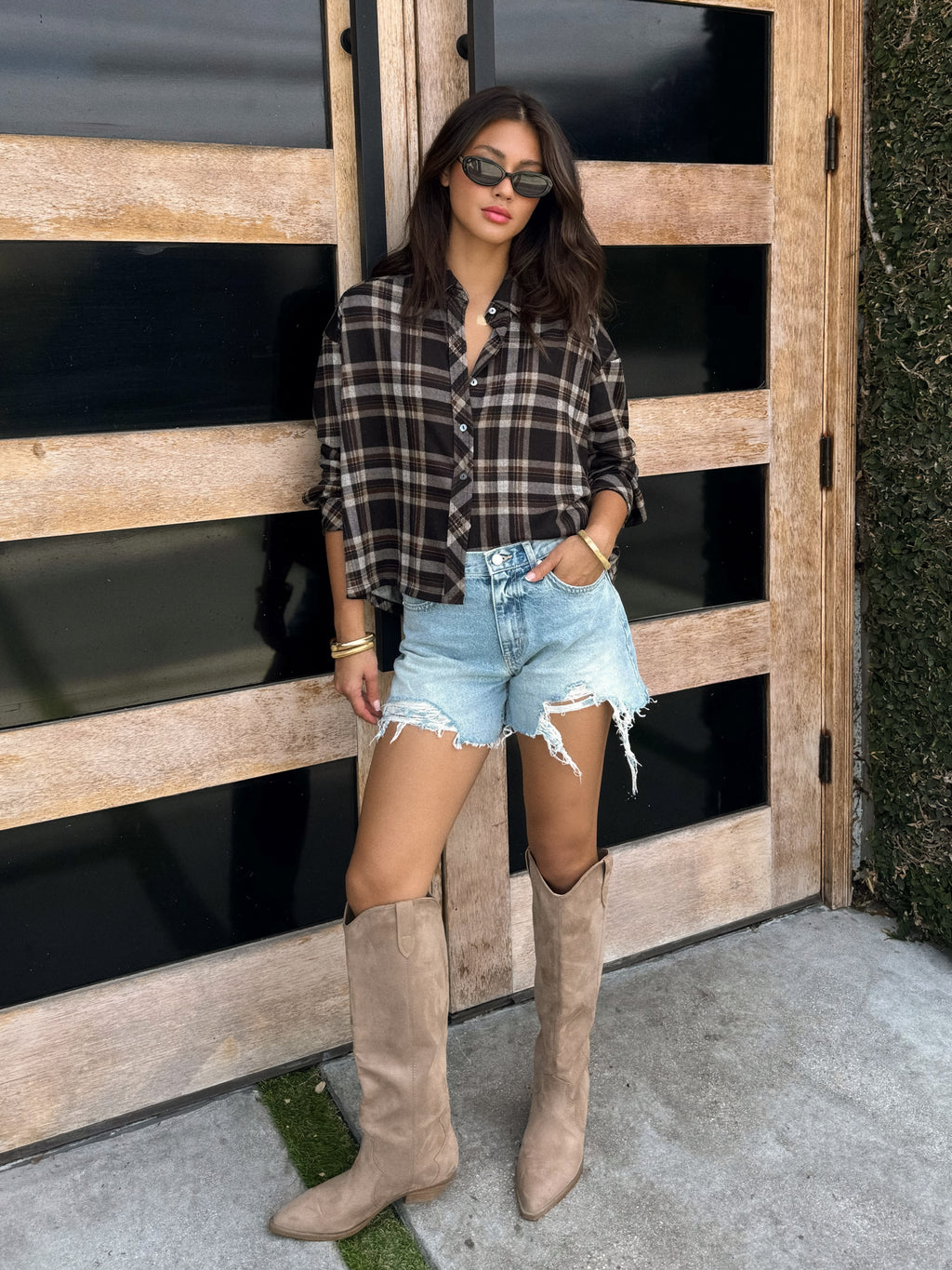 Embers Plaid Button Up - Stitch And Feather