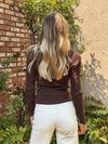 Teddy Ribbed Top in Espresso - Stitch And Feather