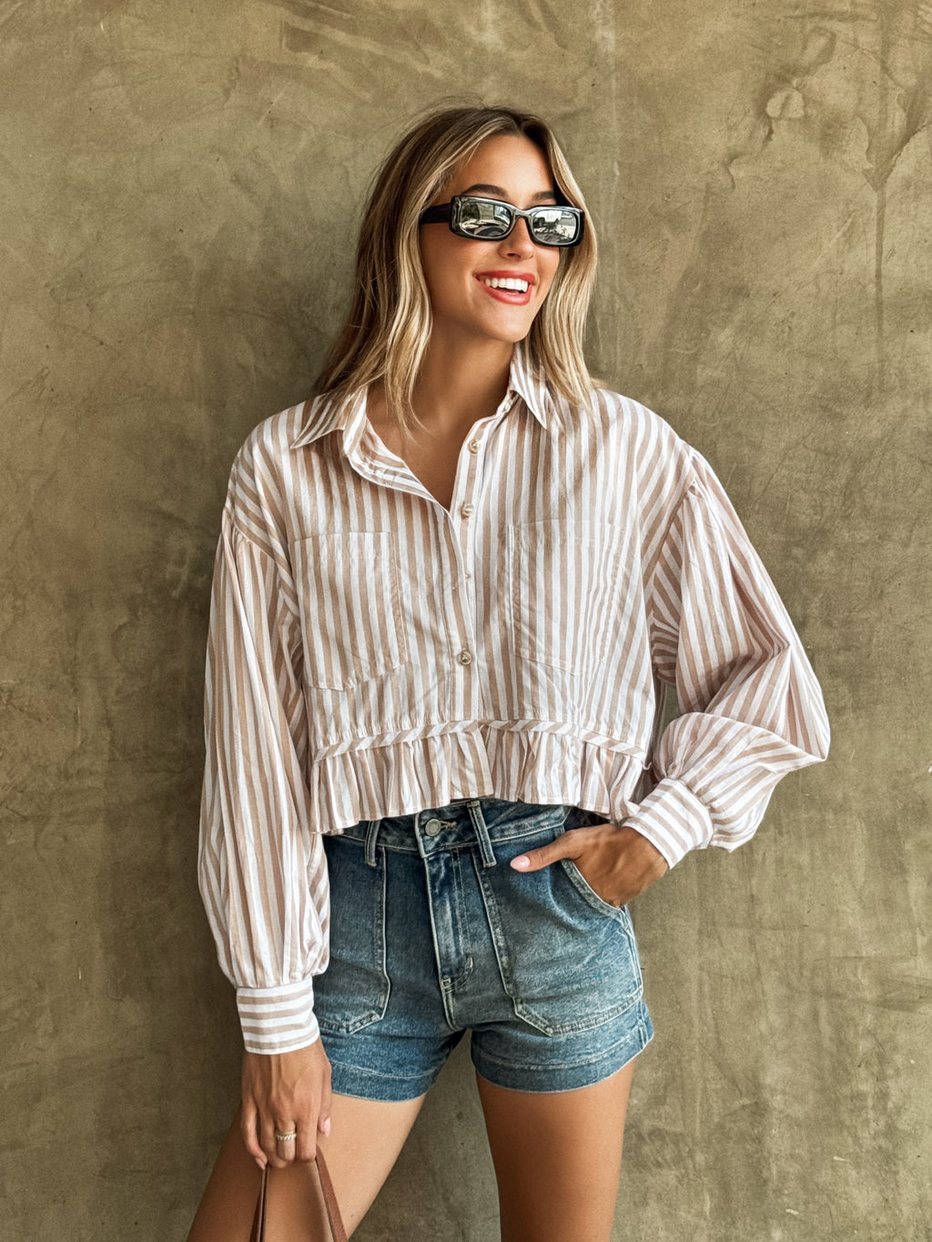 Isla Stripe Button Down - Stitch And Feather