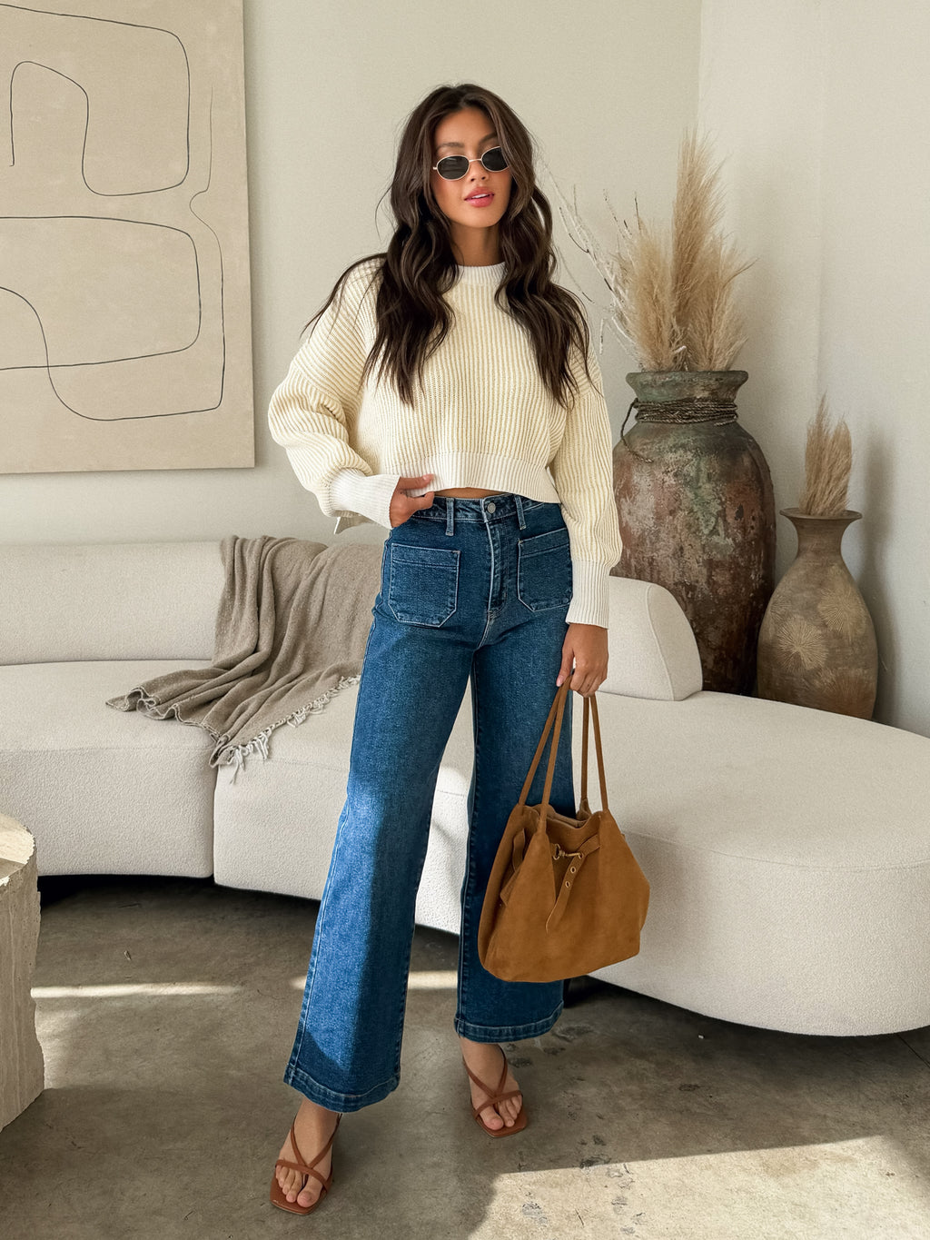 Millie Ribbed Knit Sweater