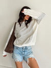 Amara Striped Long Sleeve in Ivory