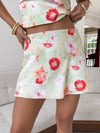 Thalia Satin Floral Skirt - Stitch And Feather