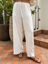 Next Exit Linen Pants in Off White - Stitch And Feather