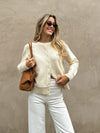 Sabelle Knit Sweater in Yellow - Stitch And Feather