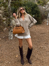 Enya Cable Knit Sweater in Mocha