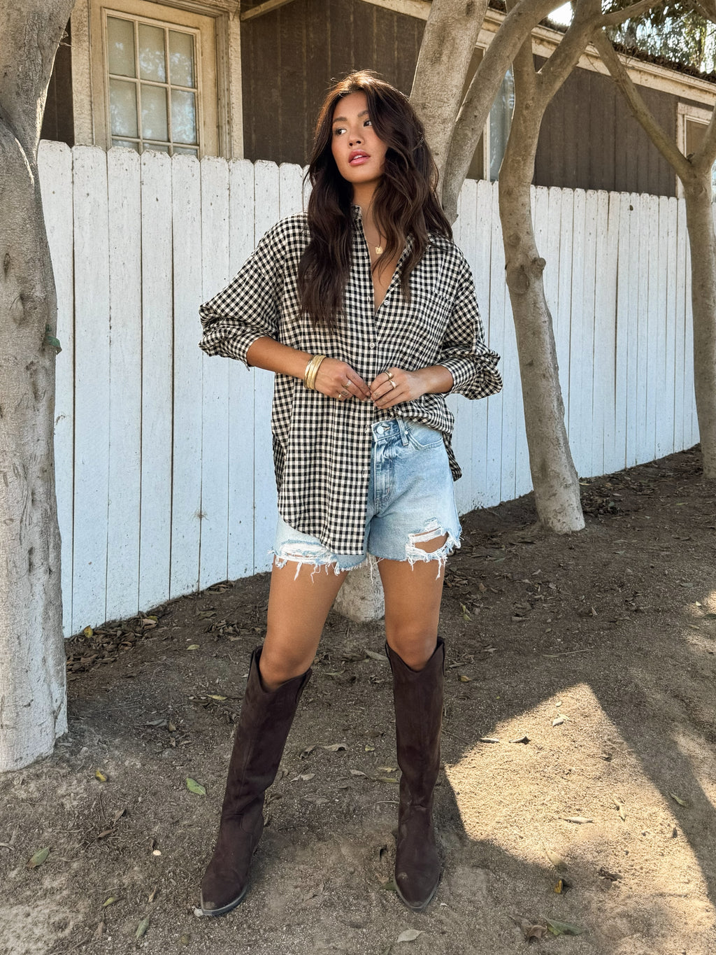 Beau Gingham Button Down - Stitch And Feather